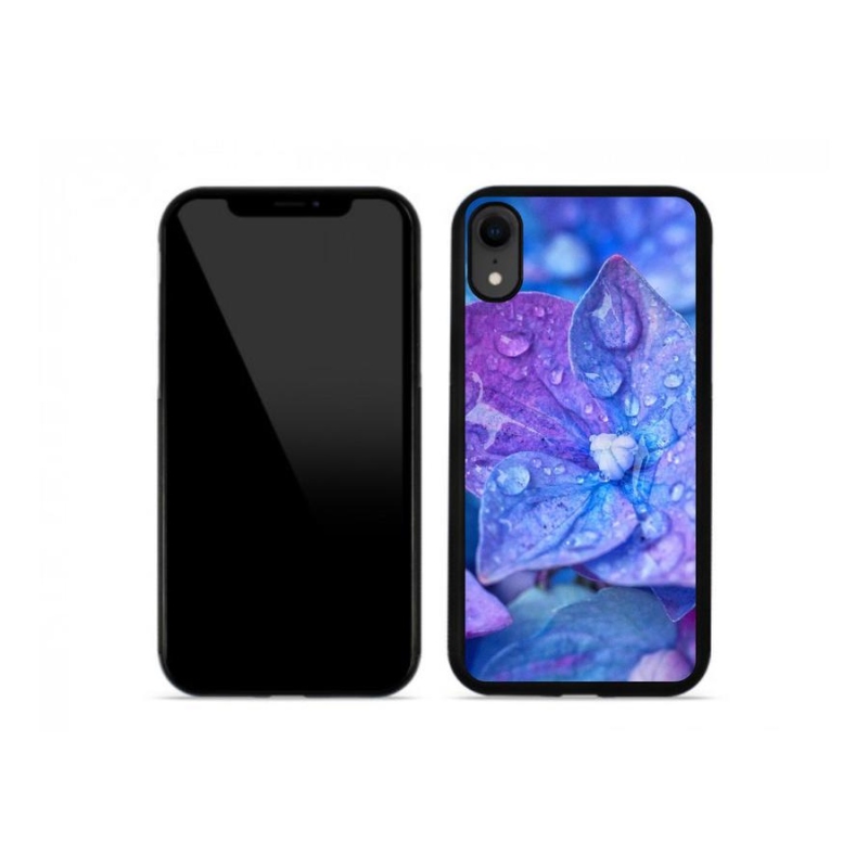 Gélové puzdro mmCase na mobil iPhone XR - fialový kvet