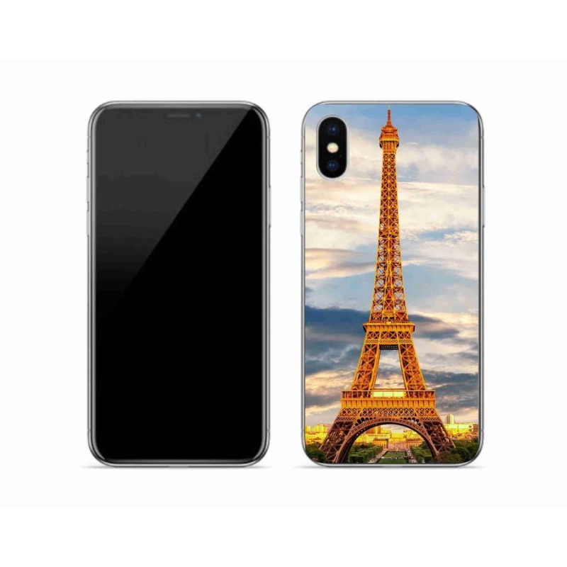 Gélové puzdro mmCase na mobil iPhone XS - Eiffelova veža 3