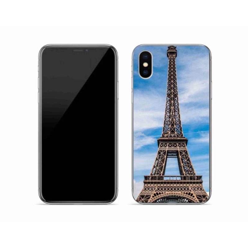 Gélové puzdro mmCase na mobil iPhone XS - Eiffelova veža 4