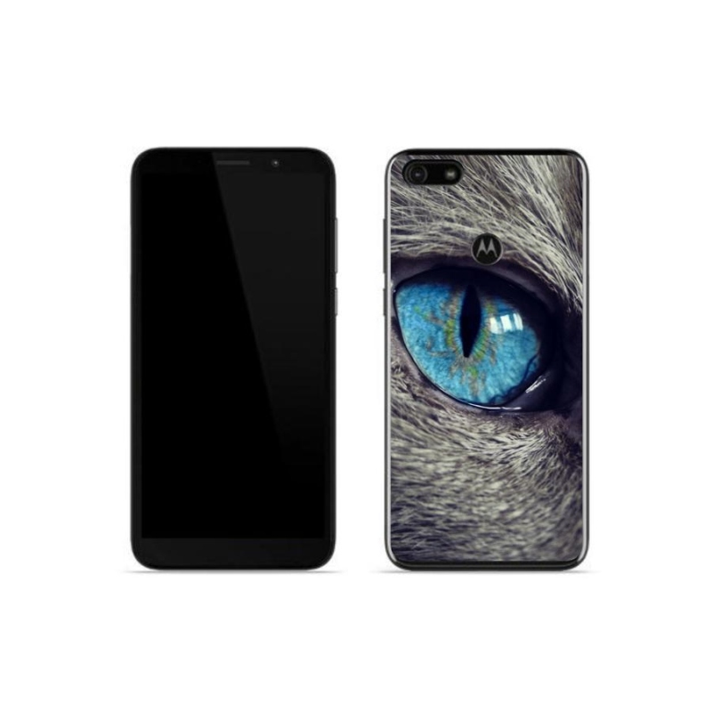 Gélové puzdro mmCase na mobil Motorola Moto E6 Play - modré mačacie oko