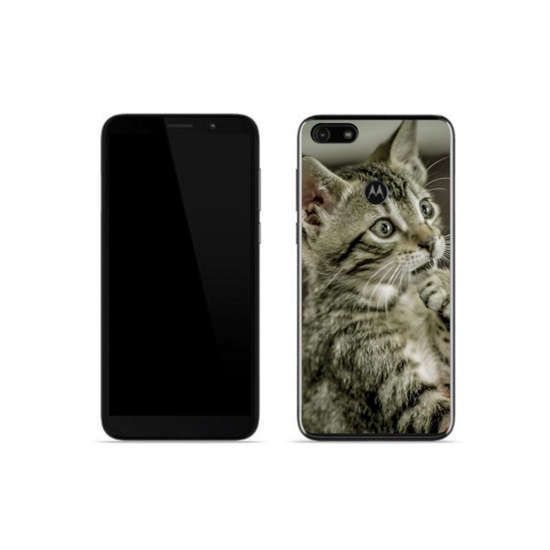 Gélové puzdro mmCase na mobil Motorola Moto E6 Play - roztomilá mačka