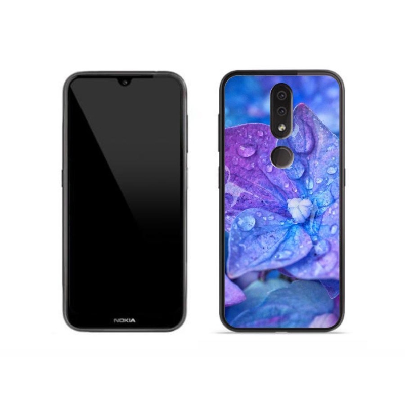 Gélové puzdro mmCase na mobil Nokia 4.2 - fialový kvet