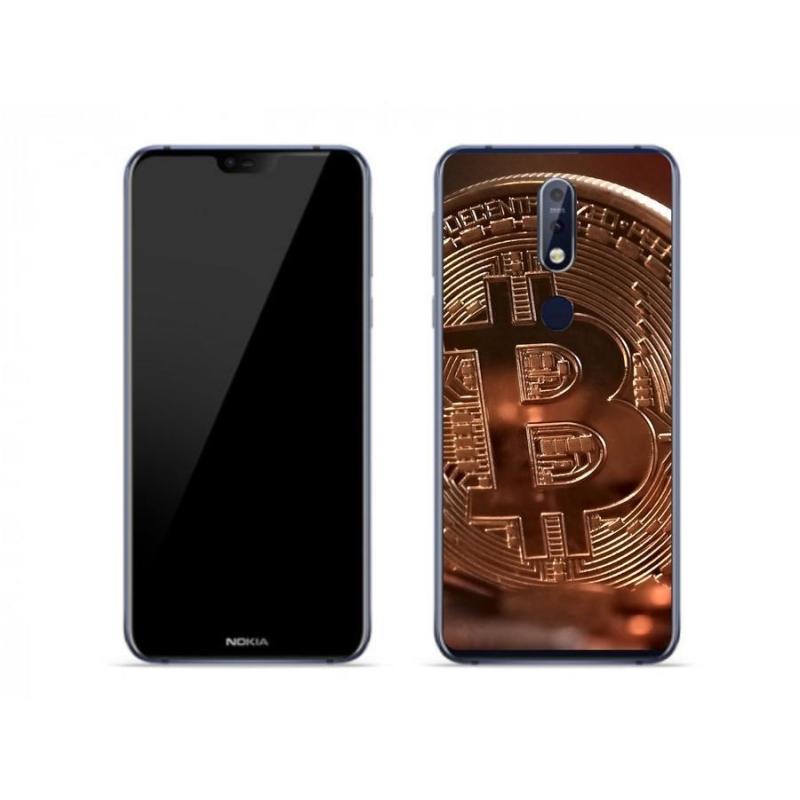 Gélové puzdro mmCase na mobil Nokia 7.1 - Bitcoin