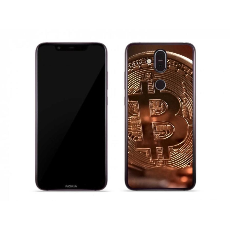 Gélové puzdro mmCase na mobil Nokia 7.1 Plus - Bitcoin