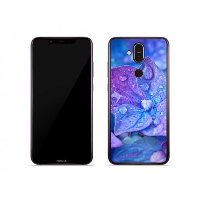 Gélové puzdro mmCase na mobil Nokia 7.1 Plus - fialový kvet