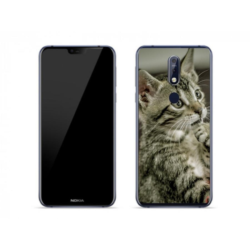 Gélové puzdro mmCase na mobil Nokia 7.1 - roztomilá mačka