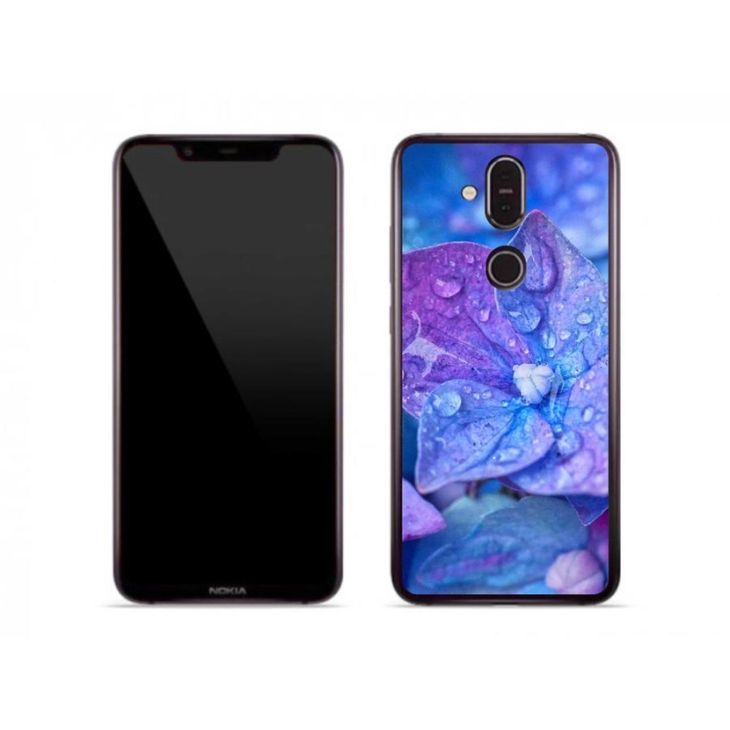 Gélové puzdro mmCase na mobil Nokia 8.1 - fialový kvet