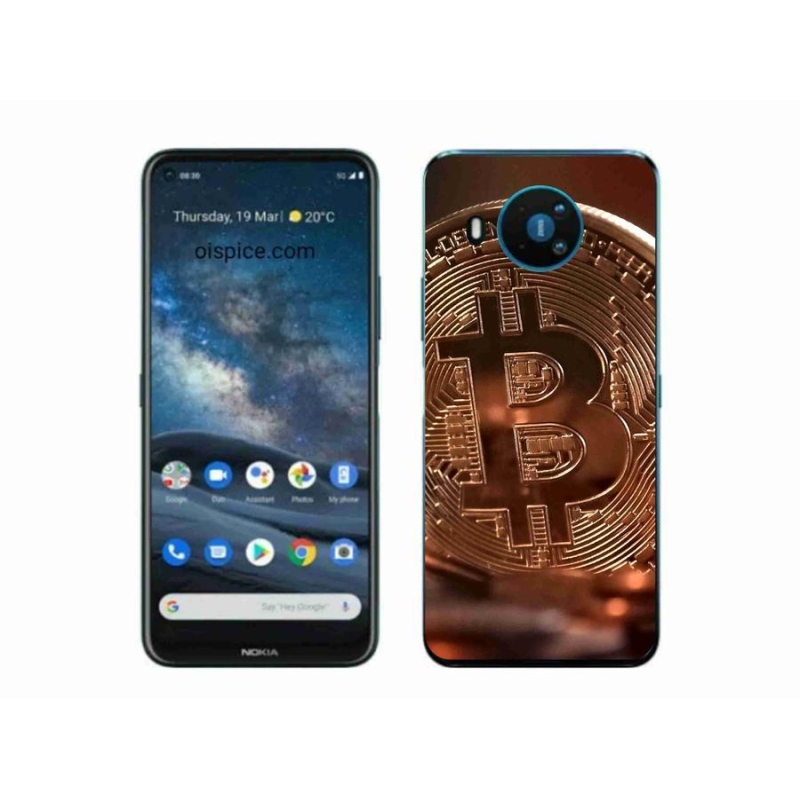 Gélové puzdro mmCase na mobil Nokia 8.3 5G - Bitcoin