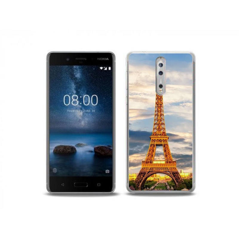 Gélové puzdro mmCase na mobil Nokia 8 - Eiffelova veža 3