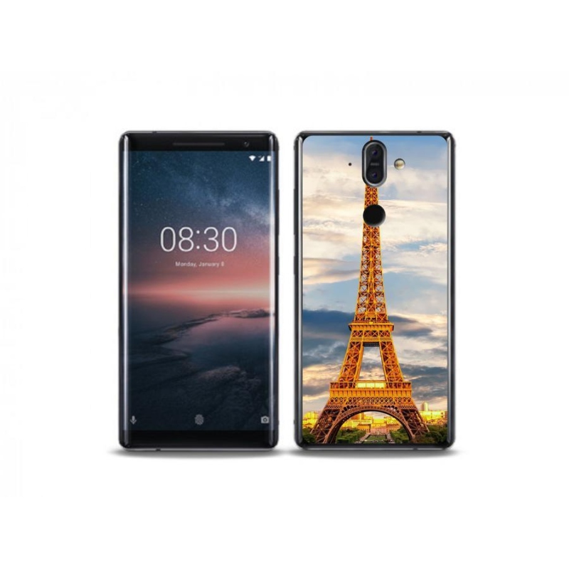 Gélové puzdro mmCase na mobil Nokia 8 Sirocco - Eiffelova veža 3