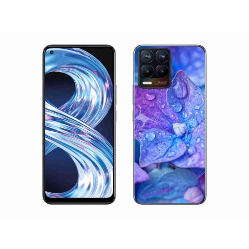 Gélové púzdro mmCase na mobil Realme 8 Pro - fialový kvet