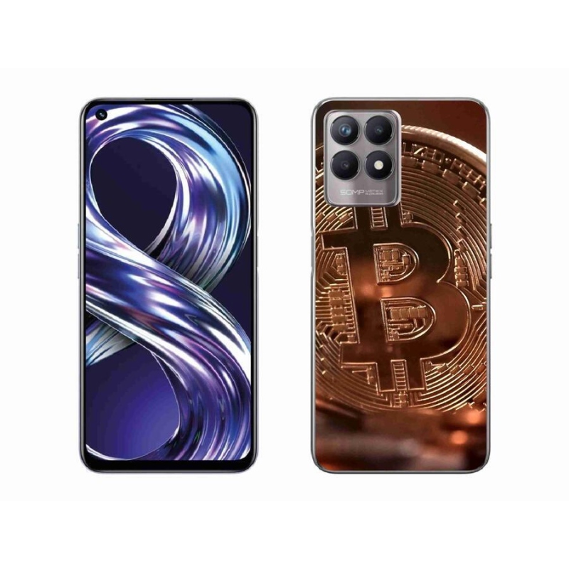 Gélové púzdro mmCase na mobil Realme 8i - bitcoin