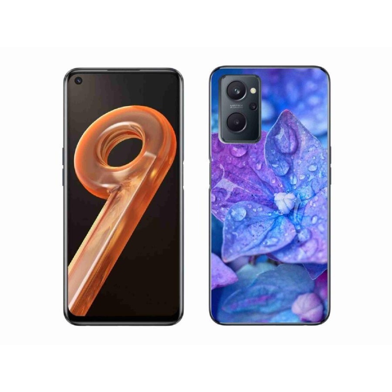 Gélové púzdro mmCase na mobil Realme 9i - fialový kvet