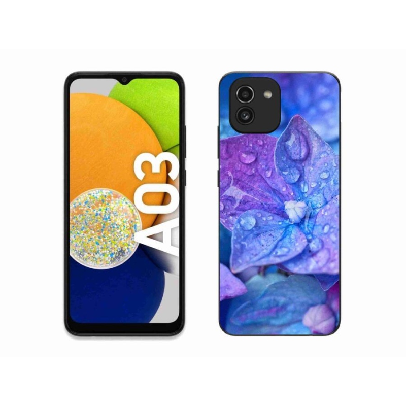 Gélové puzdro mmCase na mobil Samsung Galaxy A03 - fialový kvet