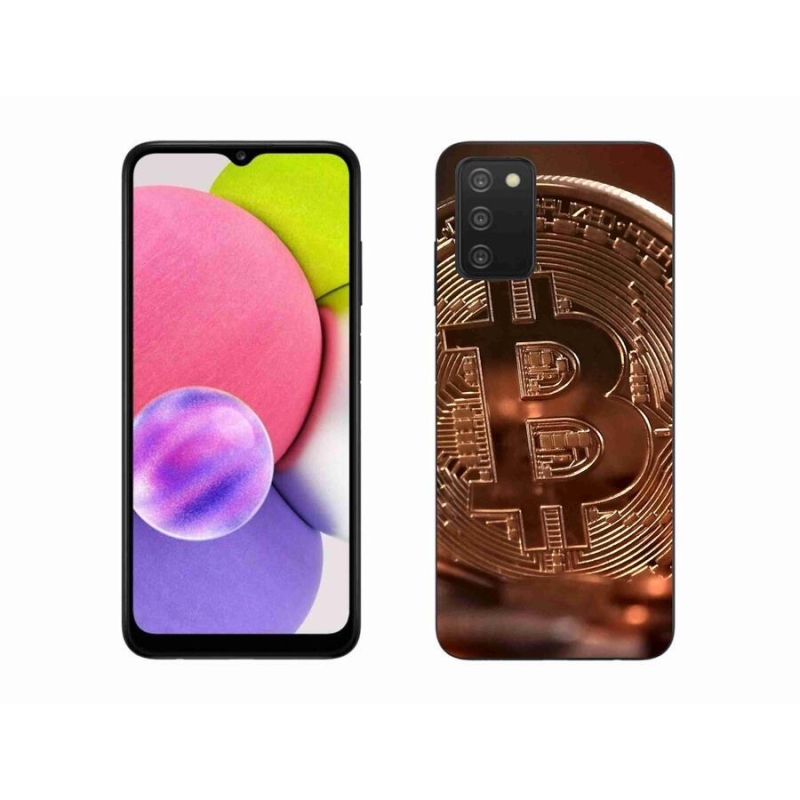 Gélové puzdro mmCase na mobil Samsung Galaxy A03s (166.6 x 75.9 x 9.1) - Bitcoin