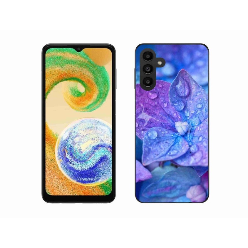 Gélové puzdro mmCase na mobil Samsung Galaxy A04s (164.7x76.7x9.1mm) - fialový kvet