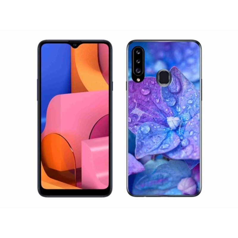 Gélové puzdro mmCase na mobil Samsung Galaxy A20s - fialový kvet