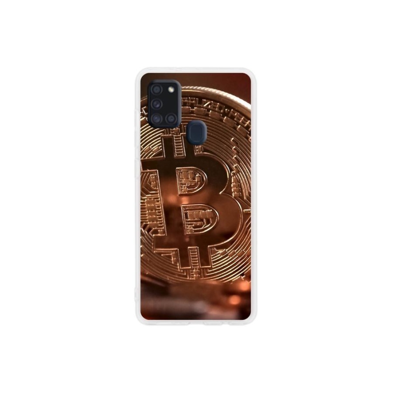 Gélové puzdro mmCase na mobil Samsung Galaxy A21s - Bitcoin