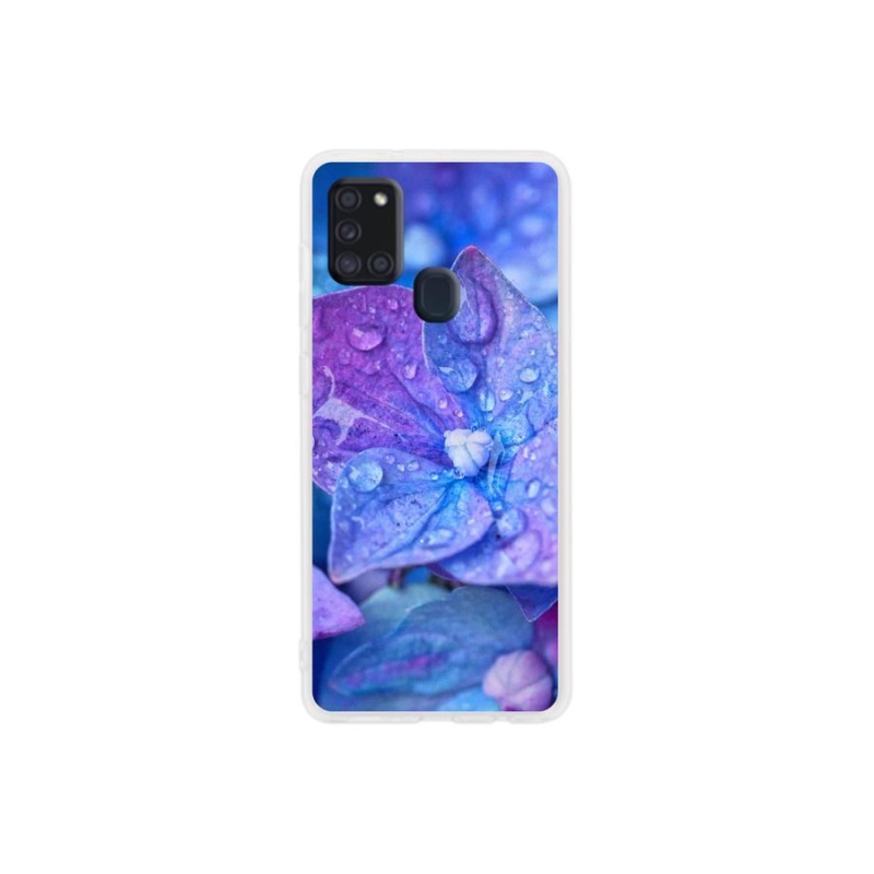 Gélové puzdro mmCase na mobil Samsung Galaxy A21s - fialový kvet