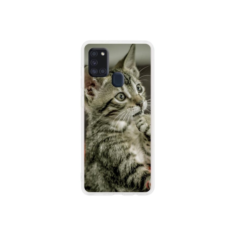 Gélové puzdro mmCase na mobil Samsung Galaxy A21s - roztomilá mačka