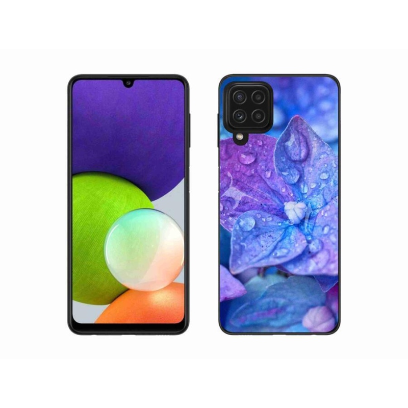 Gélové puzdro mmCase na mobil Samsung Galaxy A22 4G - fialový kvet