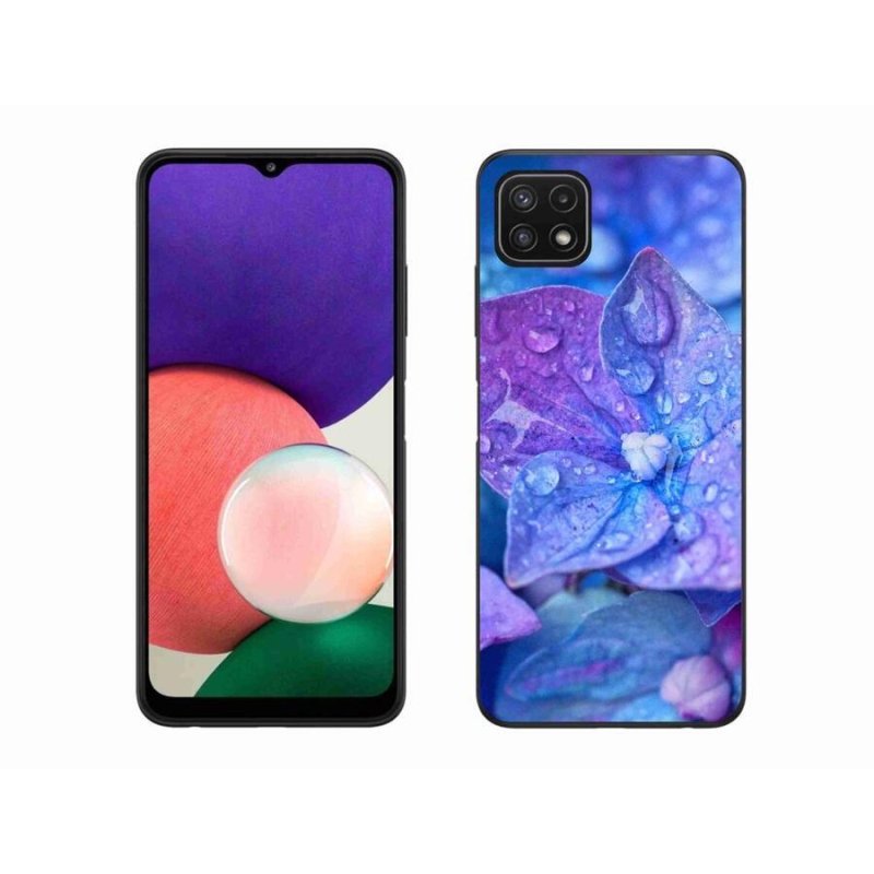 Gélové puzdro mmCase na mobil Samsung Galaxy A22 5G - fialový kvet