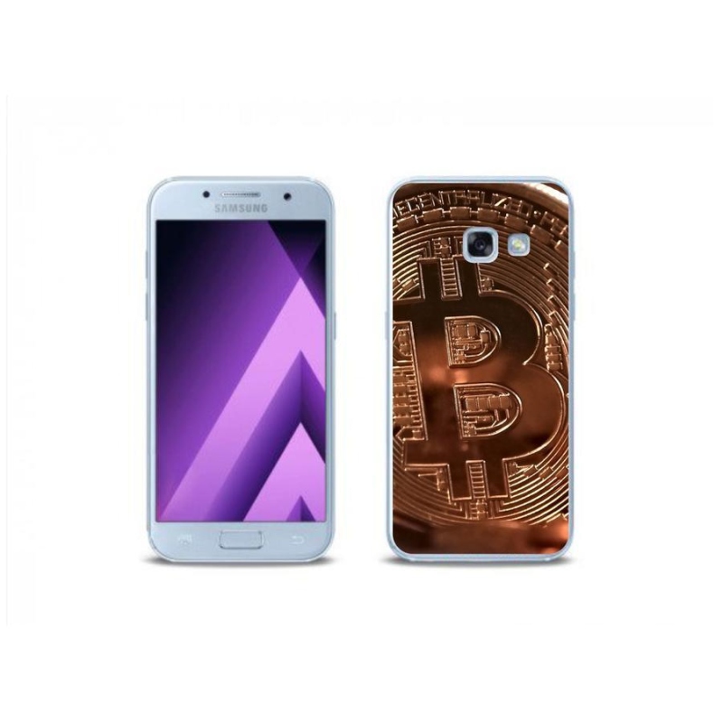 Gélové puzdro mmCase na mobil Samsung Galaxy A3 (2017) - Bitcoin