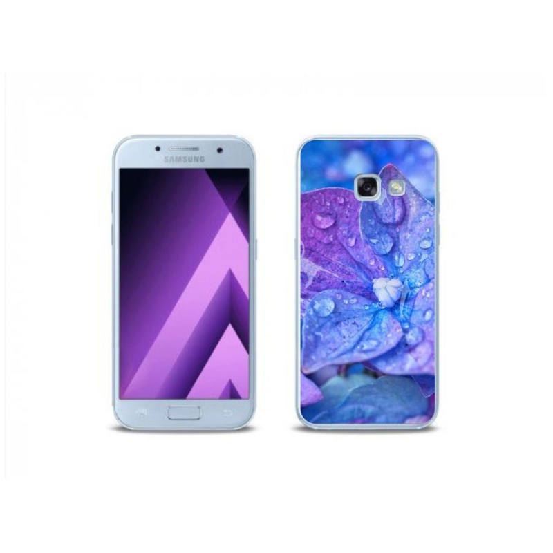 Gélové puzdro mmCase na mobil Samsung Galaxy A3 (2017) - fialový kvet