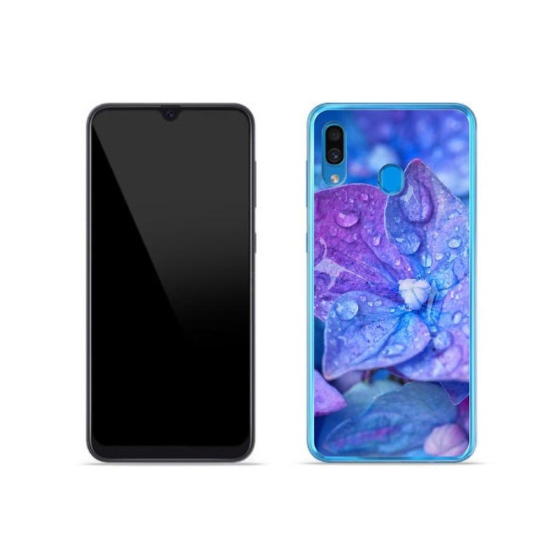 Gélové puzdro mmCase na mobil Samsung Galaxy A30 - fialový kvet