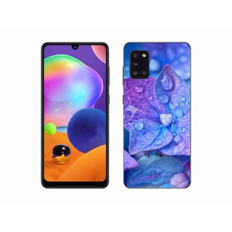 Gélové puzdro mmCase na mobil Samsung Galaxy A31 - fialový kvet