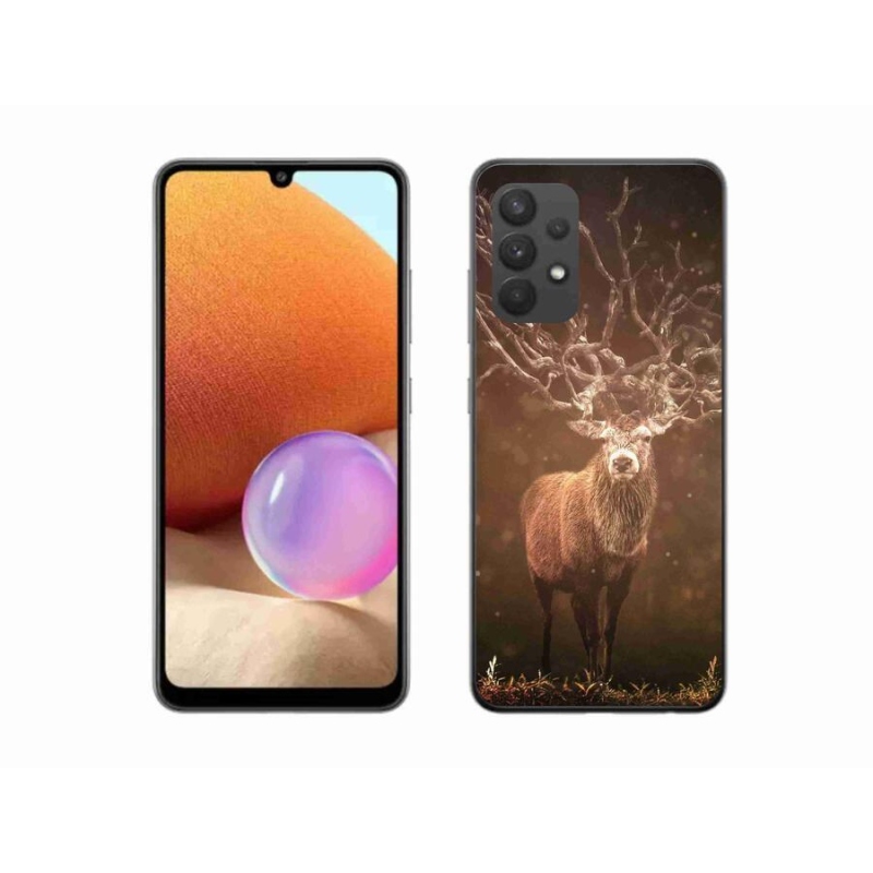 Gélové puzdro mmCase na mobil Samsung Galaxy A32 4G - jeleň v žiari