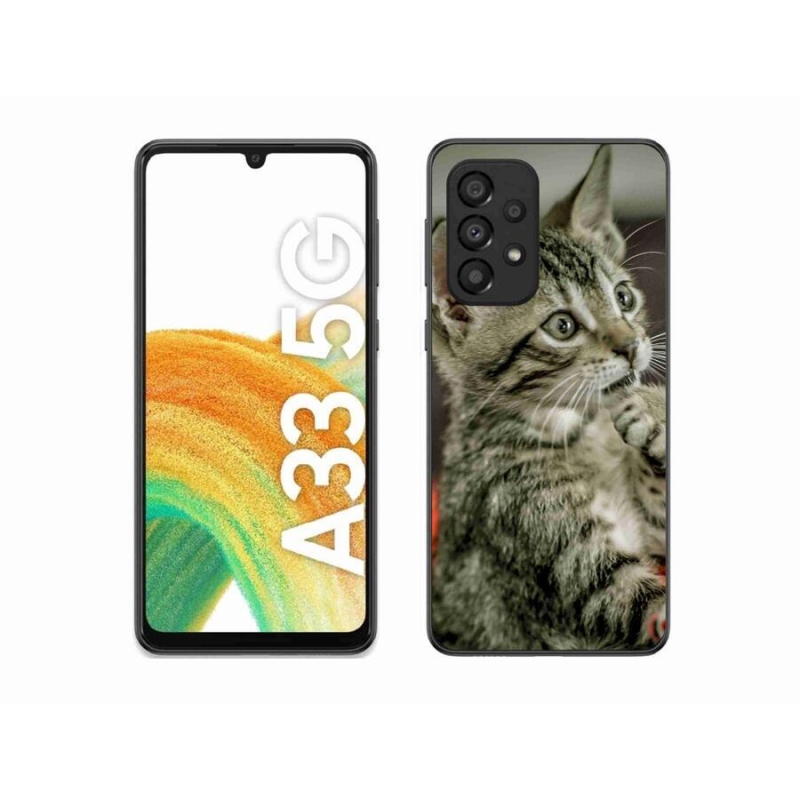 Gélové púzdro mmCase na mobil Samsung Galaxy A33 5G - roztomilá mačka