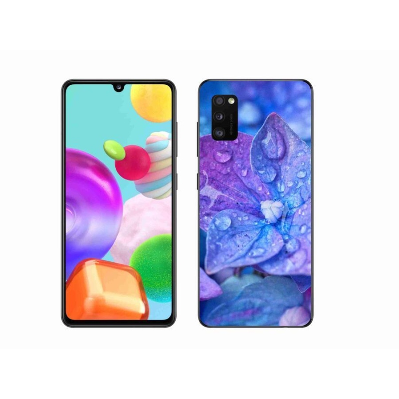 Gélové puzdro mmCase na mobil Samsung Galaxy A41 - fialový kvet