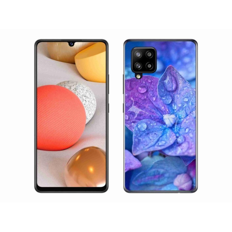 Gélové puzdro mmCase na mobil Samsung Galaxy A42 5G - fialový kvet