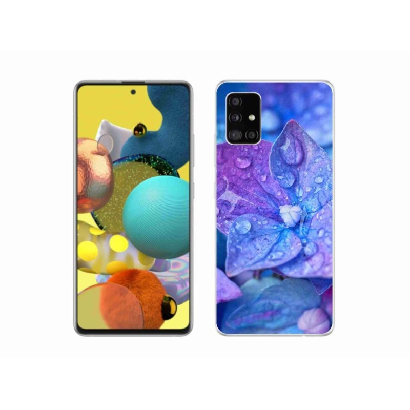 Gélové puzdro mmCase na mobil Samsung Galaxy A51 5G - fialový kvet