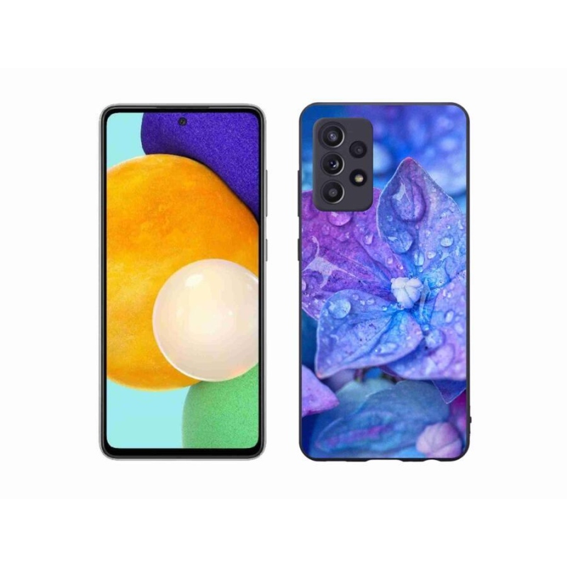 Gélové puzdro mmCase na mobil Samsung Galaxy A52 / A52 5G - fialový kvet