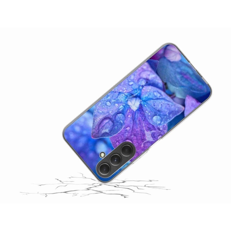 Gélové puzdro mmCase na mobil Samsung Galaxy A54 5G - fialový kvet