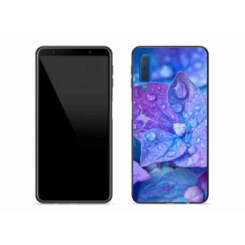 Gélové puzdro mmCase na mobil Samsung Galaxy A7 (2018) - fialový kvet