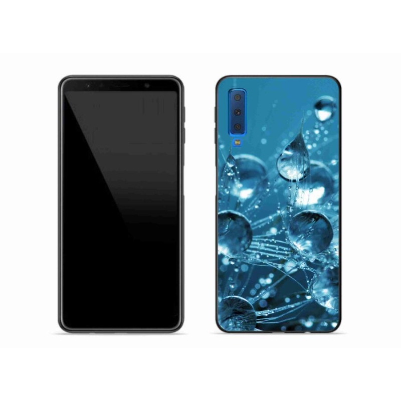 Gélové puzdro mmCase na mobil Samsung Galaxy A7 (2018) - kvapky vody