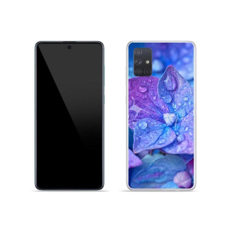 Gélové puzdro mmCase na mobil Samsung Galaxy A71 - fialový kvet