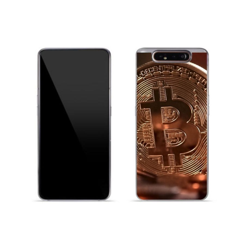 Gélové puzdro mmCase na mobil Samsung Galaxy A80 - Bitcoin