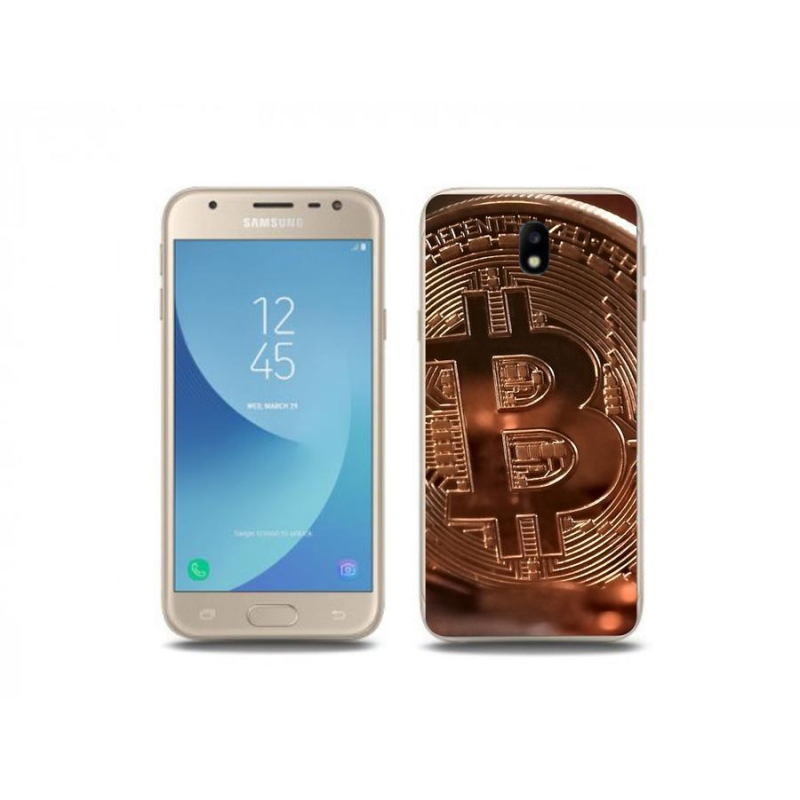 Gélové puzdro mmCase na mobil Samsung Galaxy J3 (2017) - Bitcoin