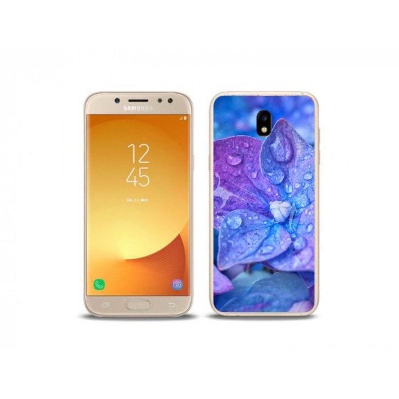 Gélové puzdro mmCase na mobil Samsung Galaxy J5 (2017) - fialový kvet