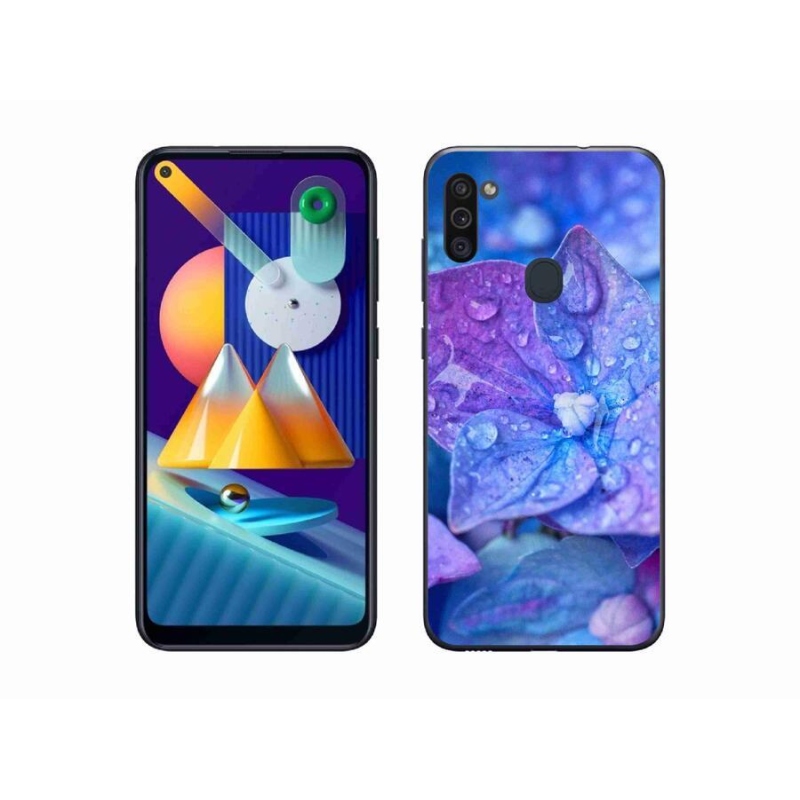 Gélové puzdro mmCase na mobil Samsung Galaxy M11 - fialový kvet