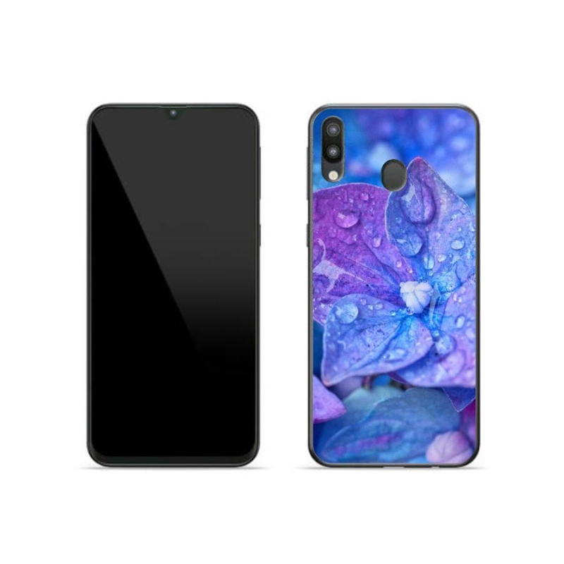 Gélové puzdro mmCase na mobil Samsung Galaxy M20 - fialový kvet