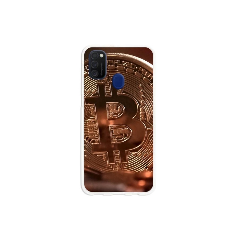 Gélové puzdro mmCase na mobil Samsung Galaxy M21 - Bitcoin