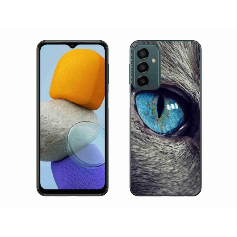 Gélové puzdro mmCase na mobil Samsung Galaxy M23 5G - modré mačacie oko