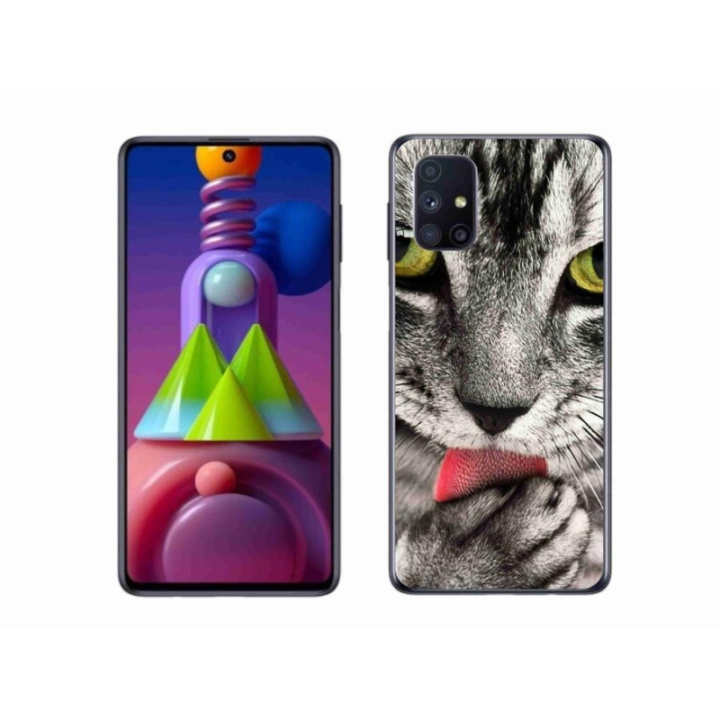 Gélové puzdro mmCase na mobil Samsung Galaxy M51 - zelené mačacie oči