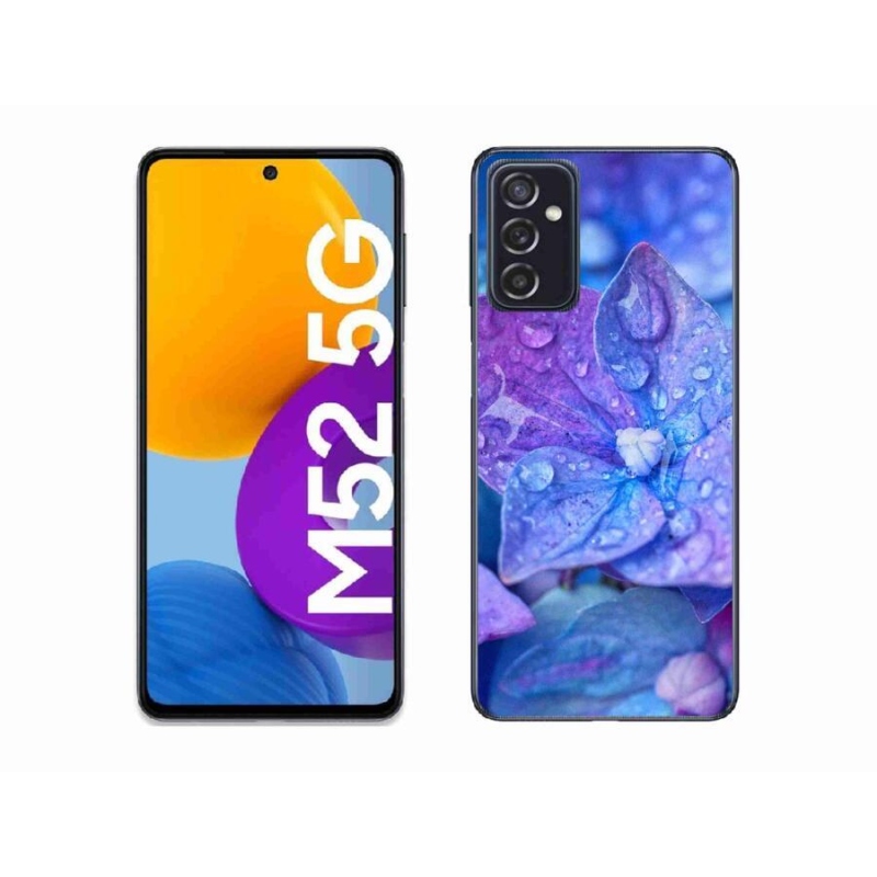 Gélové puzdro mmCase na mobil Samsung Galaxy M52 5G - fialový kvet