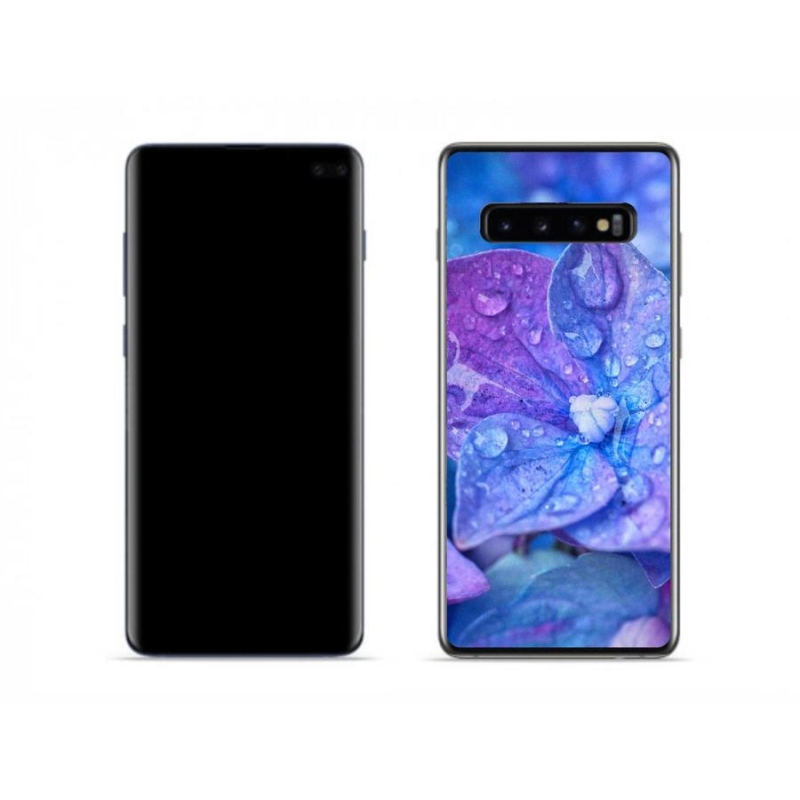 Gélové puzdro mmCase na mobil Samsung Galaxy S10 - fialový kvet